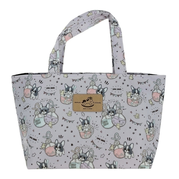 Uma Hana Handbags - Waterproof Boba Frenchie Small Tote Handbag Purse